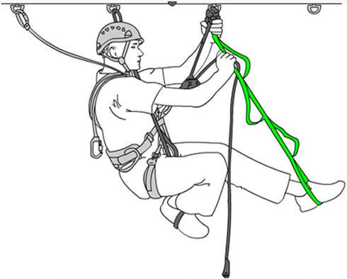 WILDKEN Adjustable Climbing Ascender Sling - Foot Loop Ascender Webbing Sling for Outdoor Mountaineering