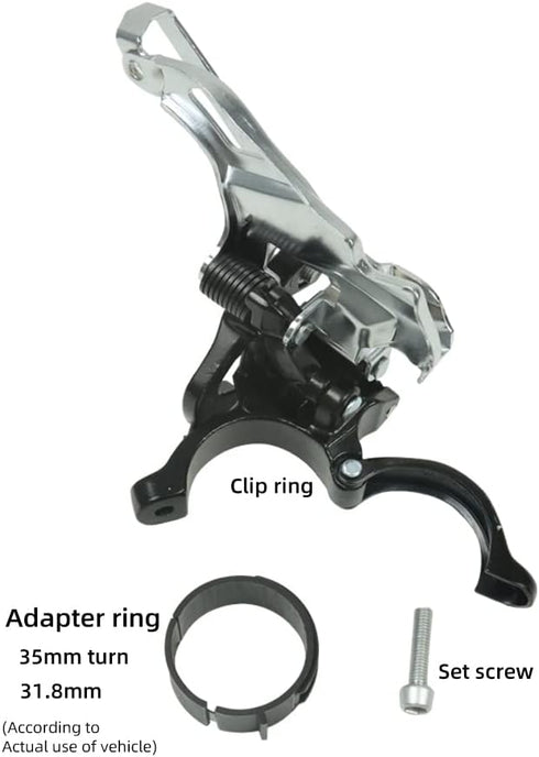 Front Derailleur 3 Speed, FOMTOR Universal 31.8mm and 34.9mm Aluminum Alloy Bike Derailleurs for MTB, BMX, Road Bikes