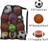 Heavy Duty Sports Ball Bag, Extra Large Drawstring Mesh Ball Bags for Coach, Adjustable Strap for Soccer, Basketball,