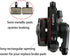 Mountain Bike Disc Brake Kit, MTB Mechanical Line Pulling Disc Brakes Caliper with Aluminum Alloy Levers - BUCKLOS