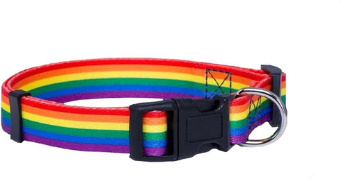 Rainbow Pet Collars for Dogs and Cats, LGBTQ Accessories, Gay Pride Pride Flag Collar, Large Size