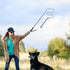 POPETPOP Flirt Pole for Dogs, Interactive Teaser Wand with 2 Rope Chew Toys for Training and Exercise (Size L)