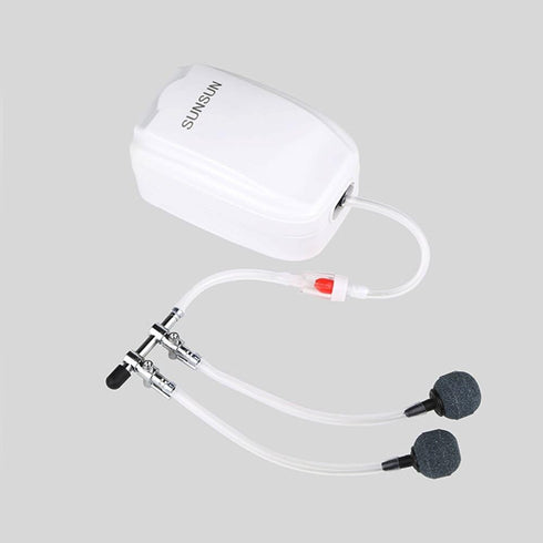 Aquarium Air Pump Splitter 7 in 1 Set - 2-Way Air Flow Control Lever Valve, 2 Non-Return Check Valves & 4 Suction Cups