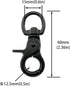 2pcs Snap Hook Zinc Alloy 60mm Black Key Chain Door Lock Pets Cage Hook Belt Clip for Any Suitable Cage, Dog Traction Rope