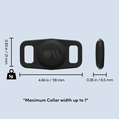 Case-Mate 2 Pack Airtag Dog Collar Holder - Water Resistant Lightweight Protective Airtag Case for Dog Collars