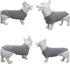 Lovelonglong Pet Clothing, Dog Costumes, 100% Cotton Blank T-Shirt for Dachshund & Corgi Dogs, Gray D-M