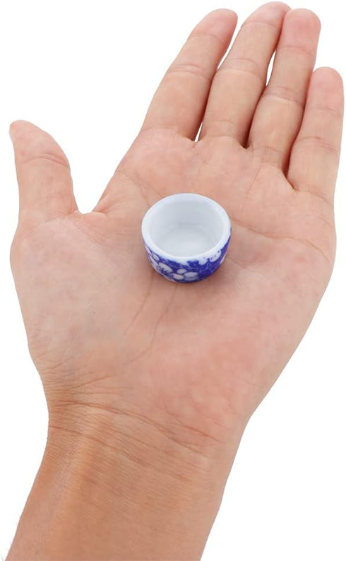 DQITJ 9 Pcs Spider Micro Ceramic Water Bowl, Hermit Crab Mini Dish for Spider Tarantula Hermit Crab Millipede Tiny