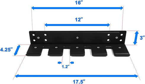 Yes4All Vertical Wall Mounted Olympic Barbell Holder, Barbell Storage Rack for Home Fitness Equipment