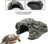 TOPINCN Aquarium Fish Hiding Cave, High Simulation Crawling Turtle Reptile Habitat Decoration, Small