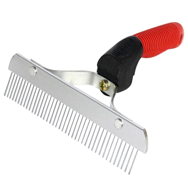 FRCOLOR Pet Comb Cleaning Brush - Dog Shedding Brush, Horse Rake Comb, Pet Cleaner, Self-Cleaning Hair Removal Comb