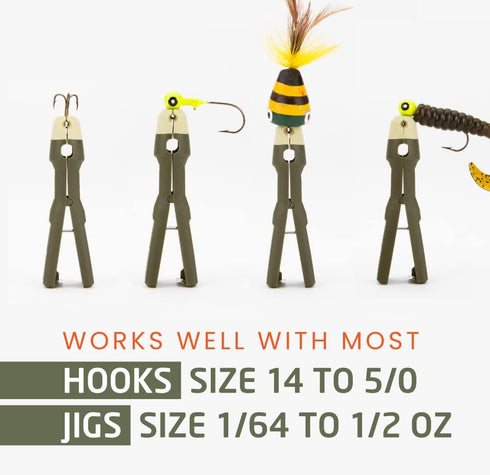 Fishing Knot Tying Tool, Jig Head and Hook Eyelet Grip, Line Threader for Shaky Hands and Poor Eyesight
