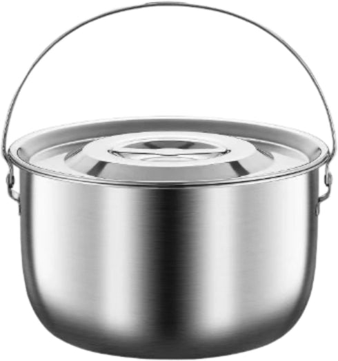 Cooking Pot Stainless Steel Camping Pot,Multipurpose Stockpot,Cookware Portable for Restaurant Cooking Home