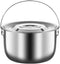 Cooking Pot Stainless Steel Camping Pot,Multipurpose Stockpot,Cookware Portable for Restaurant Cooking Home