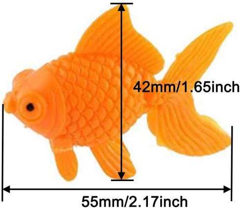 XMHF Aquarium Fish Bowl Tank Artificial Floating Plastic Orange Decor, Goldfish Ornament, 10PCS