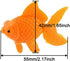 XMHF Aquarium Fish Bowl Tank Artificial Floating Plastic Orange Decor, Goldfish Ornament, 10PCS