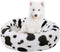 Anti-Anxiety Dog Bed, Donut Bed, Faux Fur, L: 25.5 x 25.5 x 7.5 Inch