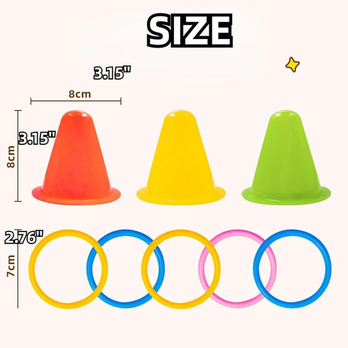 5 Rabbit Training Rings Toy Interactive Educational Stacking Rings Random Colors Puzzle Toys for Small Animal Bird