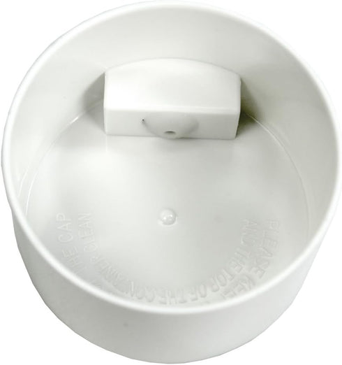 Pawvac 3 Ounce Vacuum Sealed Pet Food Storage Container, White Cap & Body/Black Paws