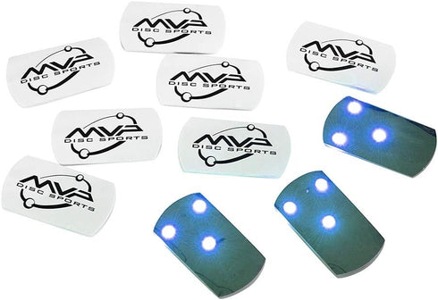 MVP Disc Golf Pack of 10 Flat LED Tri-lite Disc Golf Lights