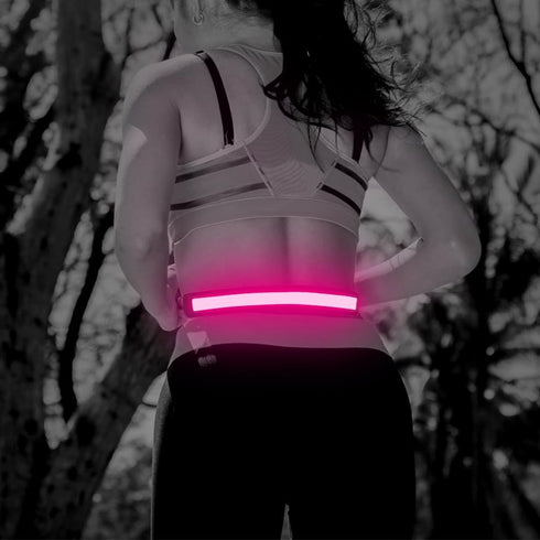 Illumifun LED Running Belt - USB Rechargeable Light Up Sash for High-Visibility Running, Cycling, Nighttime Activities