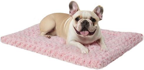 Washable Dog Bed Mat, Reversible Dog Crate Pad for Large Medium Small Dogs, 35 x 22 Inch, Pink