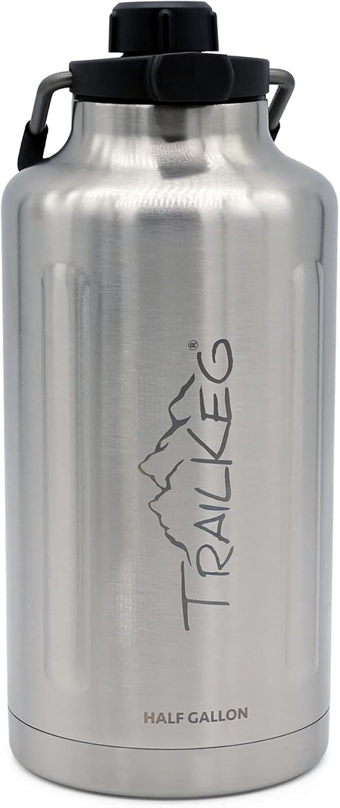Sports Water Bottle, 64 oz Vacuum Insulated Stainless Steel, Double Walled, Hot for 12 Hours, Cold for 48 Hours