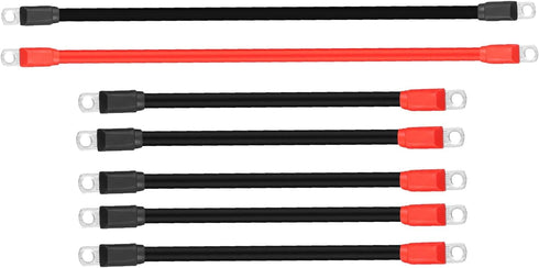 Golf Cart Battery Cable Wiring Kit - 7 PC 4 Gauge Set for Club Car DS & Precedent 1994 Up
