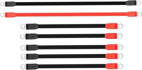 Golf Cart Battery Cable Wiring Kit - 7 PC 4 Gauge Set for Club Car DS & Precedent 1994 Up