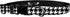 Dog Collar - Patterned Adjustable Pet Collars, 1 Inch Wide, Medium, Houndstooth Black/White