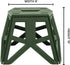 HOME ARCHIVE Folding Step Stool, Portable Camping Chair, Nonslip Platform, Lightweight Plastic Construction, Army Green