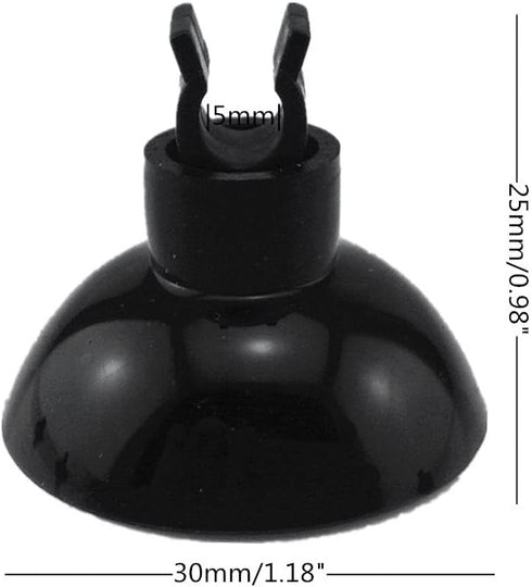 Honbay 20pcs Aquarium Black Sucker Clip Suction Cups for Airline Tubing Holder