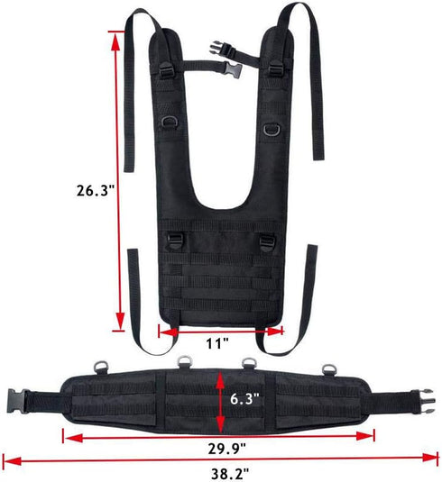 Tactical Padded Battle Belt with Detachable Suspender Straps for Army Training and Outdoors Duty