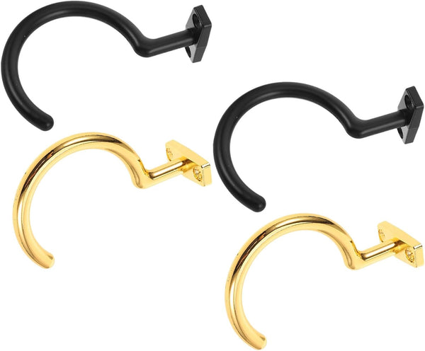 BESTYASH Pool Table Side Cue Hooks 4pcs Metal Billiard Cue Storage Hangers