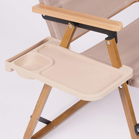 Linnkyfloa Clip On Table for Chair, Portable Camping Side Table with Cup Tray for Folding Chairs, Compact Outdoor