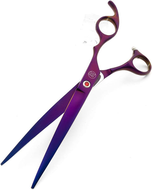 Moontay Professional 8.0" Dog Grooming Scissors Set - 4-pieces Straight, Upward Curved, Downward Curved,