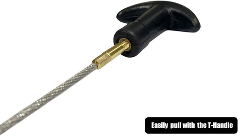 Gun Cleaning Flexible Cable Set (8''+33'') with T-handle 8-32 Thread for Rifle Shotgun Pistol Handgun