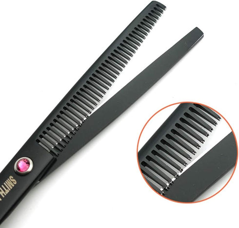 7.0 inches Professional Dog Grooming Scissors Set - Straight, Thinning, Curved, Chunkers 4pcs in 1 Set with Comb