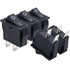 Twidec 5Pcs Rocker Switch 2 Pins 2 Position ON/Off AC 15A/125V 20A/12VDC SPST Car Boat Black Toggle Switch