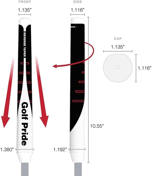 Golf Pride Golf Reverse Taper Round Putter Grip