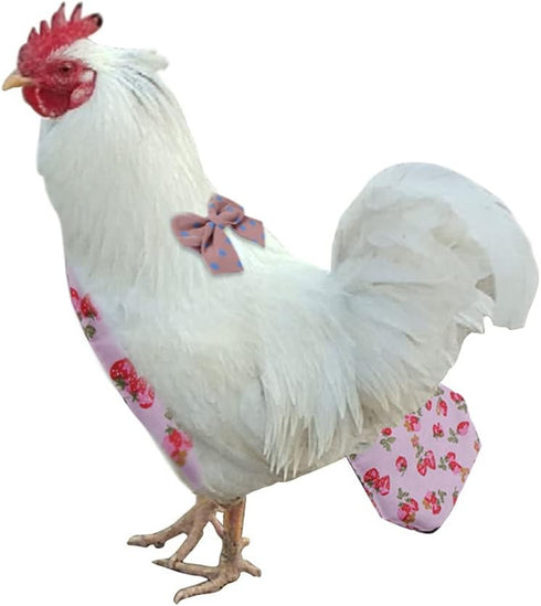 TUOTUOJIA Adjustable Chicken Diaper for Pet Duck for Washable Poultry Nappies Hens Clothes with Pretty Bow Reusable