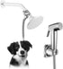 Dog Shower Attachment Set for Bathing, Hand Held Shower Head, Water Hose, and Shower Arm Diverter for Dog Washing