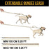 4 Sets Bungee Dog Leash Heavy Duty with 2 Handle Control, Quick Release for Cat Dog Pet Training Leashes