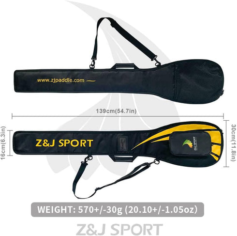 Z&J SPORT Outrigger Canoe Paddle Bag with Adjustable Shoulder Strap and Multi-Pocket Cover