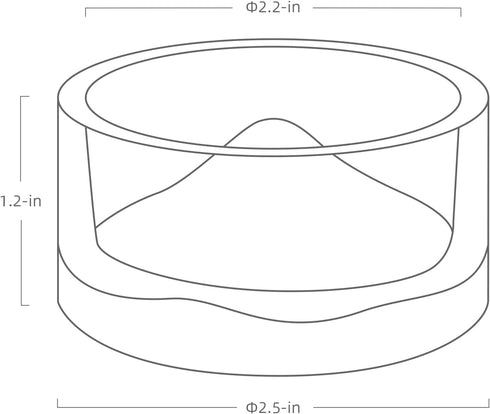 Niteangel Hamster Feeding & Water Bowls- Mount Fuji Series Glass Drinking Bowls for Dwarf Syrian Hamsters Gerbils Mice Rats or Other Similar-Sized Small Pets