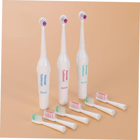 3pc Set Portable Electric Toothbrush for Small Dogs & Cats - Gentle Cleaning