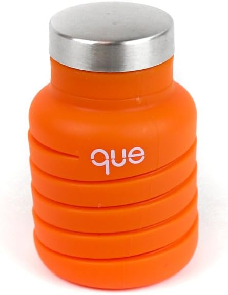 que Bottle - Collapsible & Fashionable 12oz Water Bottle (Sunbeam Orange)