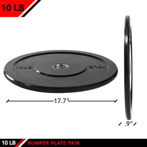 JFIT Olympic 2" Cast Iron Grip Plate or Rubber Bumper Plates - Singles or Pairs, 6 Weights Available
