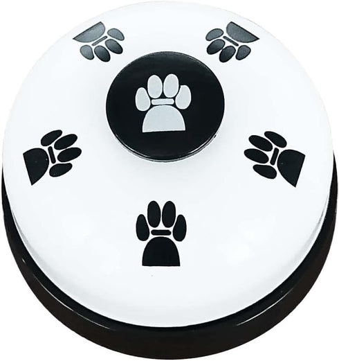 Pet Training Bell, 1 Pack Call Bell for Dog or Cat, 2.83 Inch Diameter with Metal Construction in White