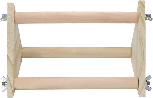 Parrot Wood Perch for Bird, 7.9x5.5x5.5 inch Training Stand for Macaw, African Greys, Budgies, Cockatoo