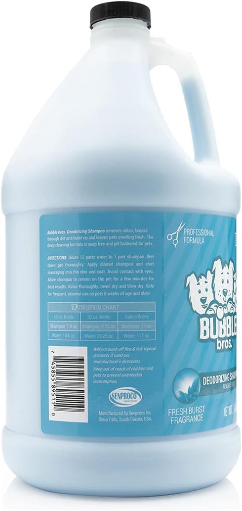 Gallon Deodorizing Dog Shampoo - Naturally Derived, Eliminates Pet Odor, Breaks Through Dirt, Leaves Dogs Smelling Fresh
